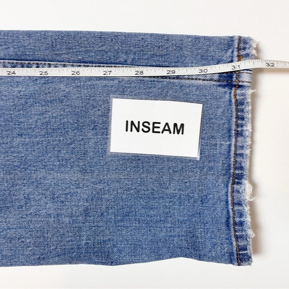 Abercrombie & Fitch Ultra High Rise 90s Slim Straight Jeans 33 16 Long Tall blue - Picture 11 of 12